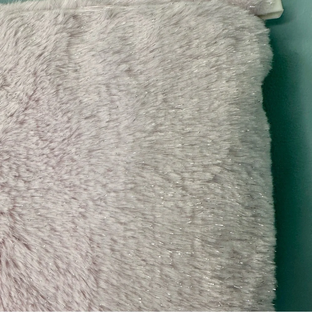CUPCAKES & CASHMERE THROW‎ SPARKLE BUNNY LILAC FAUX FUR BLANKET